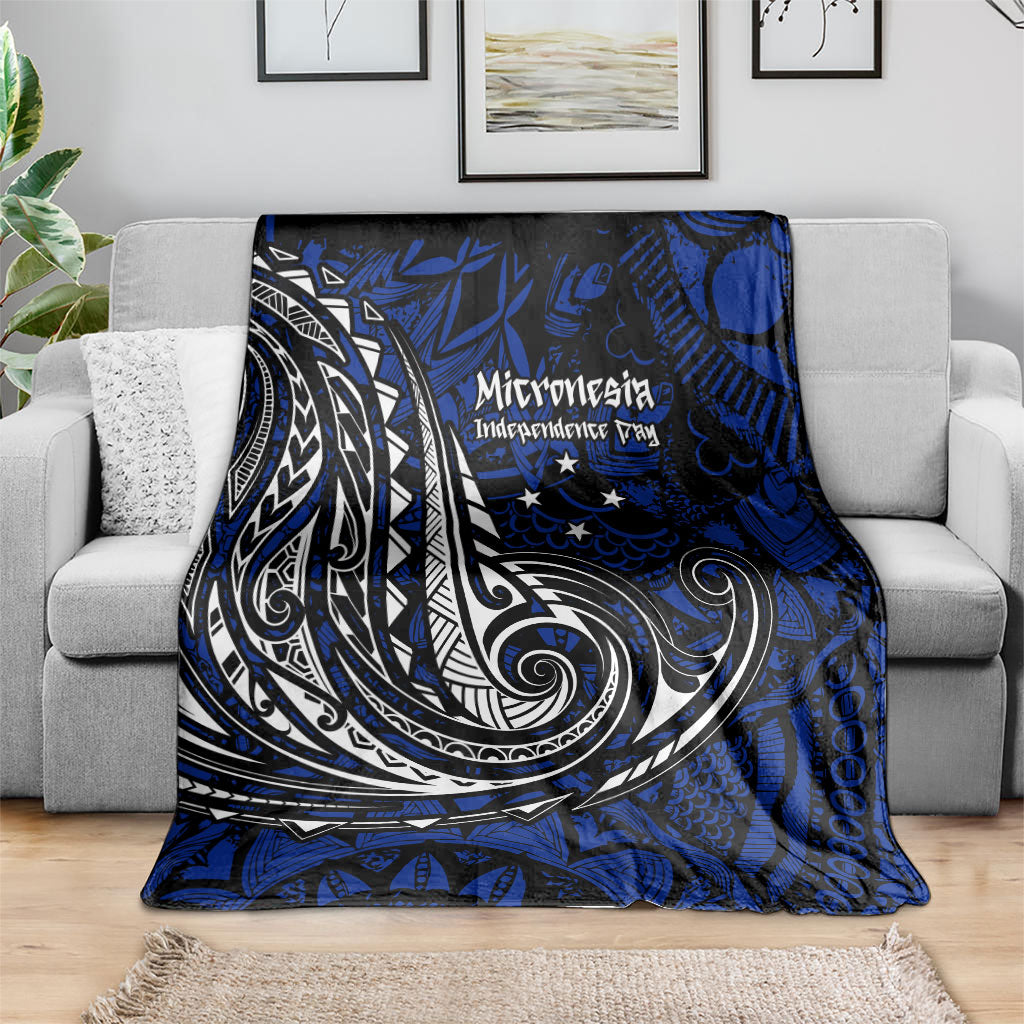 Micronesia Independence Day FSM Blanket Tribal Tattoo Pattern Flag Seal Heritage TS04 - Polynesian Pride