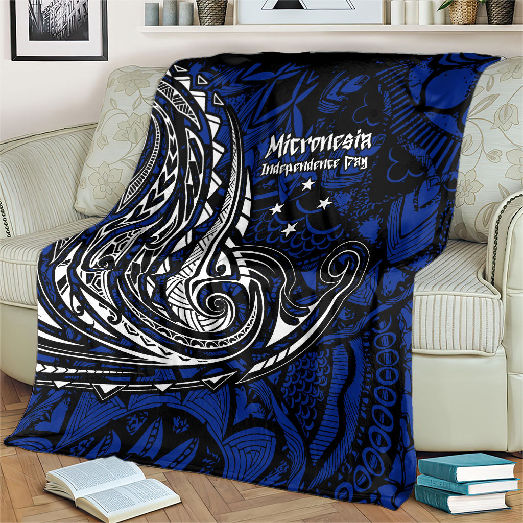 Micronesia Independence Day FSM Blanket Tribal Tattoo Pattern Flag Seal Heritage TS04 - Polynesian Pride