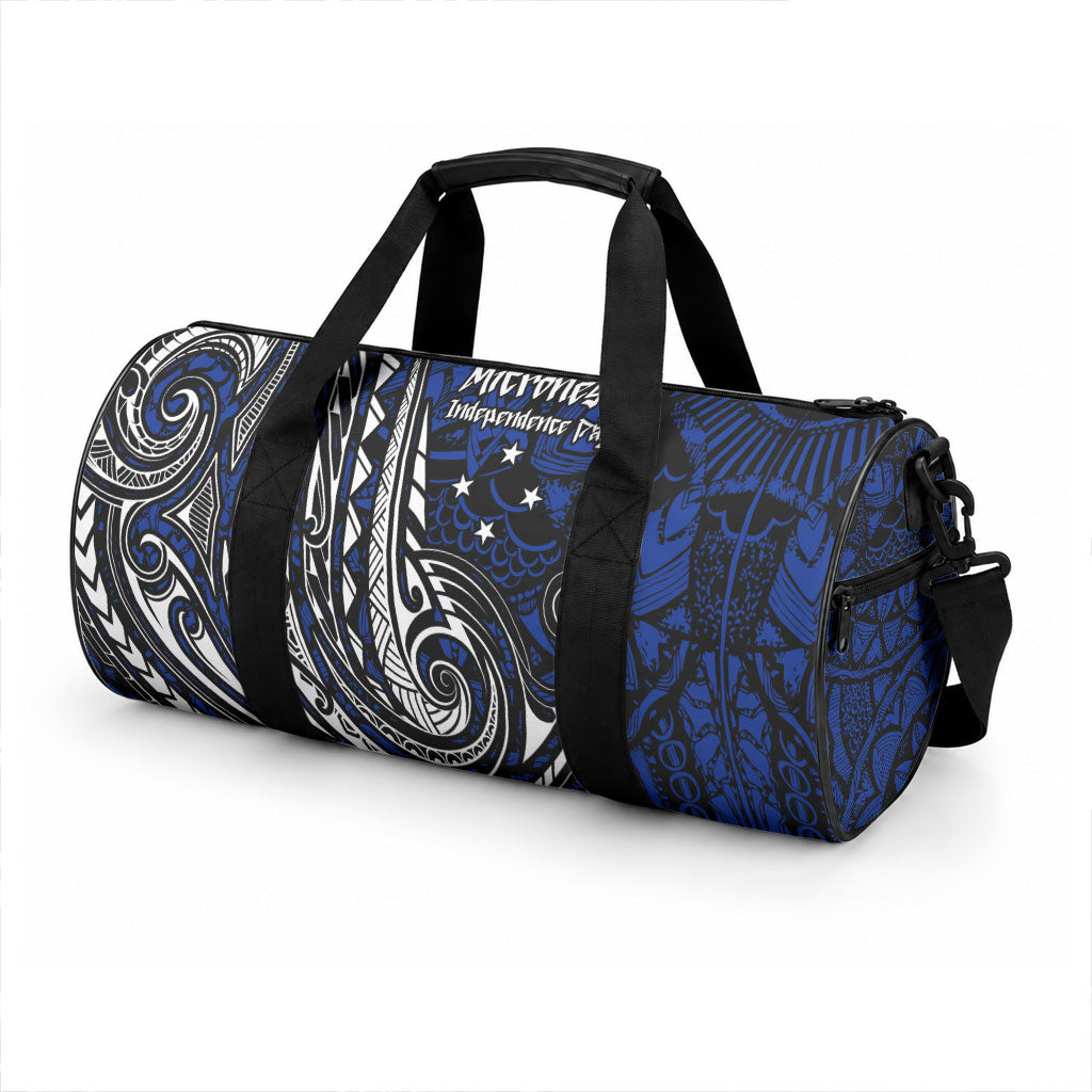 Micronesia Independence Day FSM Duffle Bag Tribal Tattoo Pattern Flag Seal Heritage TS04 - Polynesian Pride