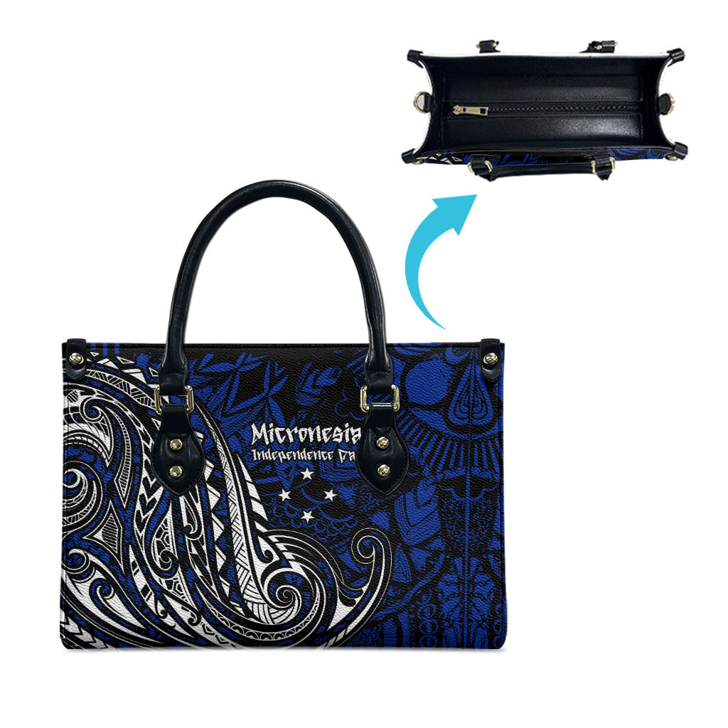 Micronesia Independence Day FSM Leather Bag Tribal Tattoo Pattern Flag Seal Heritage TS04 - Polynesian Pride