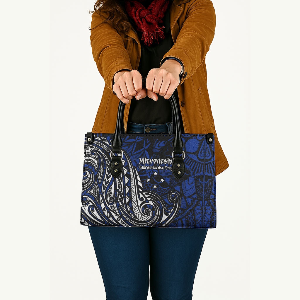 Micronesia Independence Day FSM Leather Bag Tribal Tattoo Pattern Flag Seal Heritage TS04 - Polynesian Pride