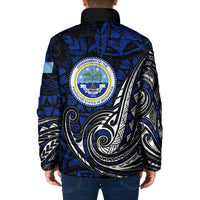 Micronesia Independence Day FSM Padded Jacket Tribal Tattoo Pattern Flag Seal Heritage TS04 - Polynesian Pride