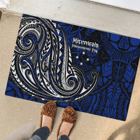 Micronesia Independence Day FSM Rubber Doormat Tribal Tattoo Pattern Flag Seal Heritage TS04 - Polynesian Pride