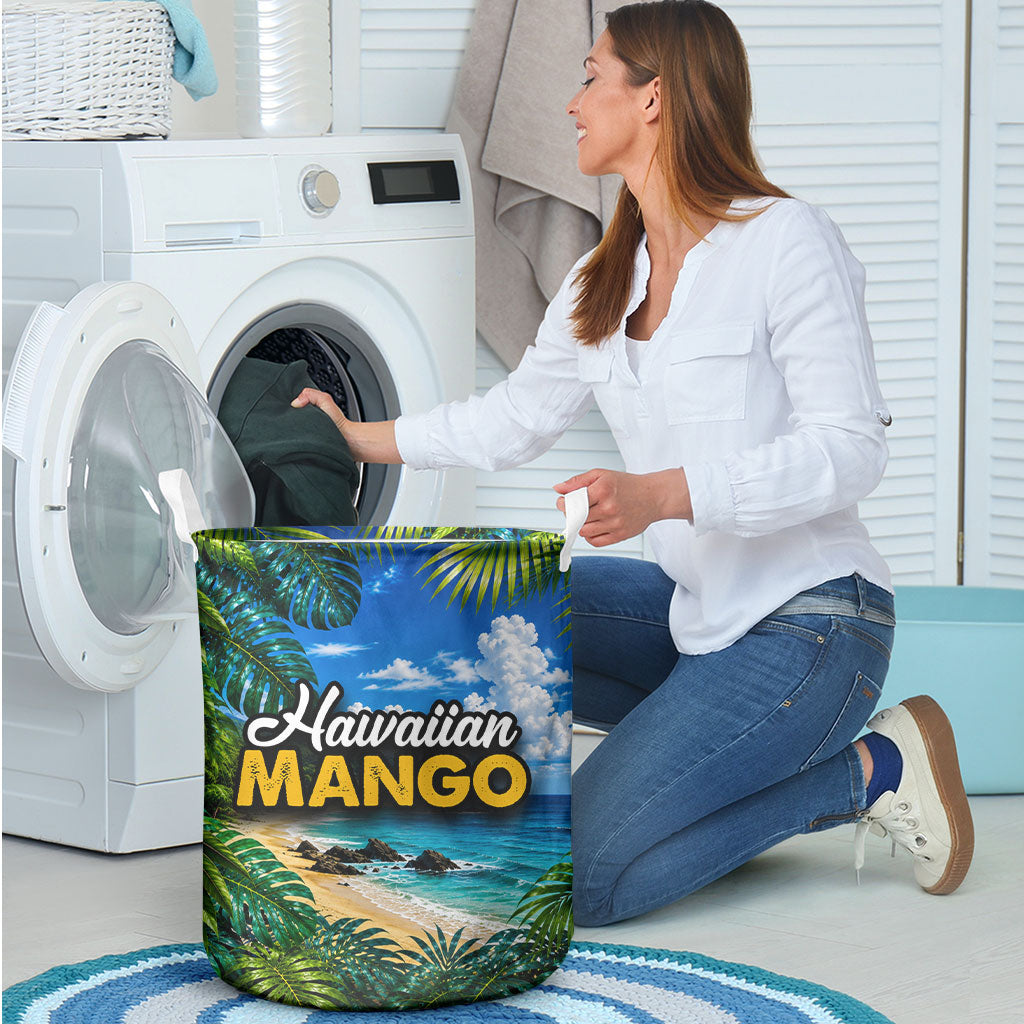 Hawaiian Mango Tropical Beach Laundry Basket Scenic Island Nature Exotic Fruit Graphic TS04 - Polynesian Pride