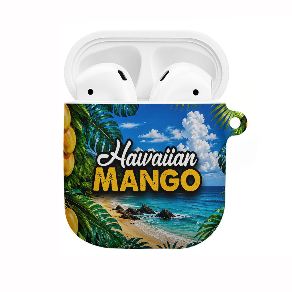 Hawaiian Mango Tropical Beach AirPods Case Scenic Island Nature Exotic Fruit Graphic TS04 Blue Green - Polynesian Pride