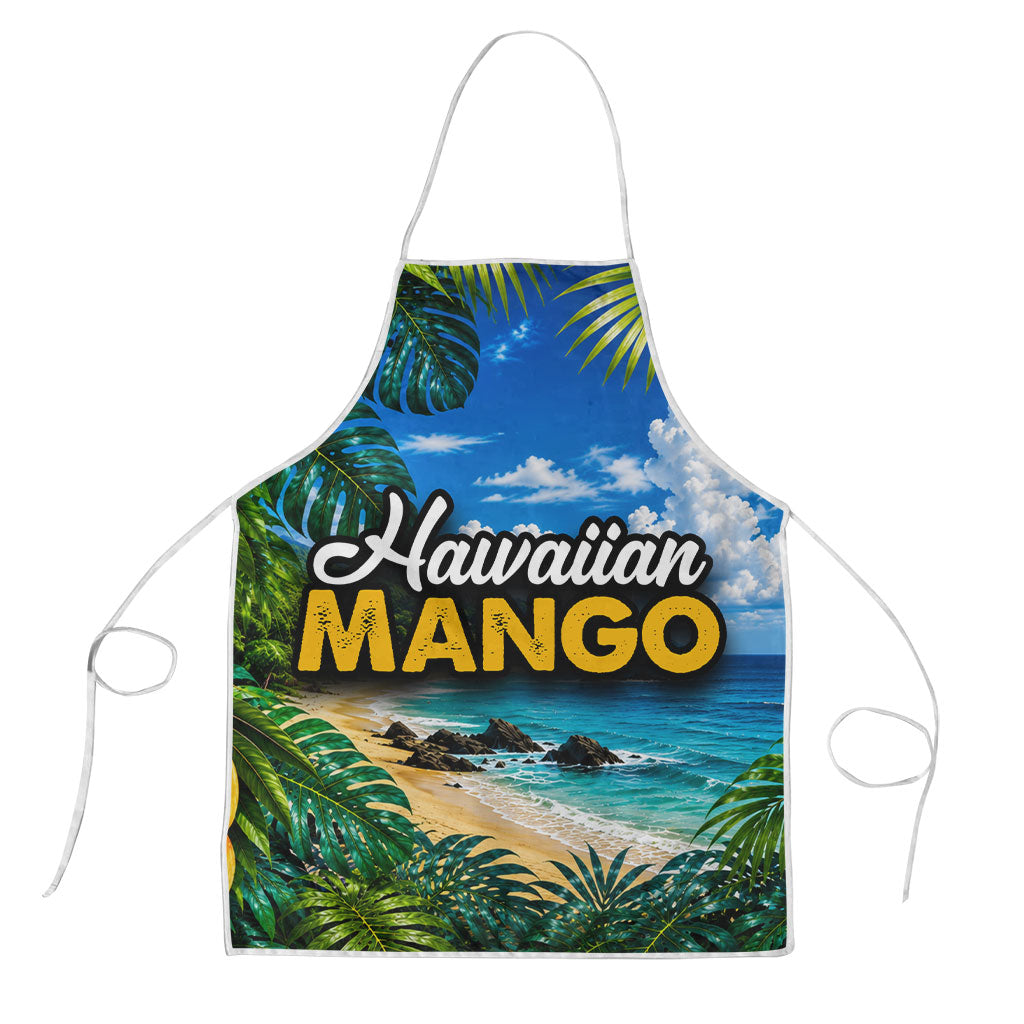 Hawaiian Mango Tropical Beach Apron Scenic Island Nature Exotic Fruit Graphic