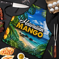 Hawaiian Mango Tropical Beach Apron Scenic Island Nature Exotic Fruit Graphic TS04 Blue Green - Polynesian Pride