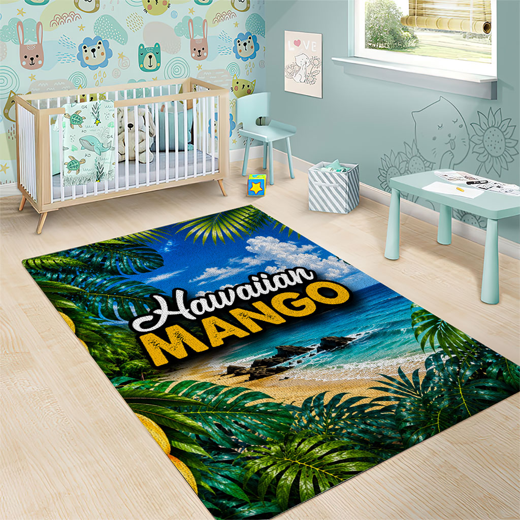Hawaiian Mango Tropical Beach Area Rug Scenic Island Nature Exotic Fruit Graphic TS04 - Polynesian Pride