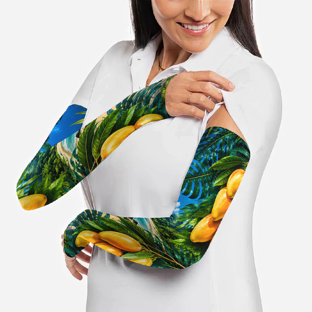 Hawaiian Mango Tropical Beach Arm Sleeves Scenic Island Nature Exotic Fruit Graphic TS04 - Polynesian Pride