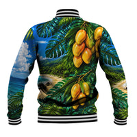 Hawaiian Mango Tropical Beach Baseball Jacket Scenic Island Nature Exotic Fruit Graphic TS04 - Polynesian Pride