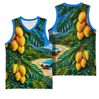 Hawaiian Mango Tropical Beach Basketball Jersey Scenic Island Nature Exotic Fruit Graphic TS04 - Polynesian Pride