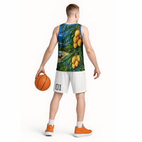 Hawaiian Mango Tropical Beach Basketball Jersey Scenic Island Nature Exotic Fruit Graphic TS04 - Polynesian Pride