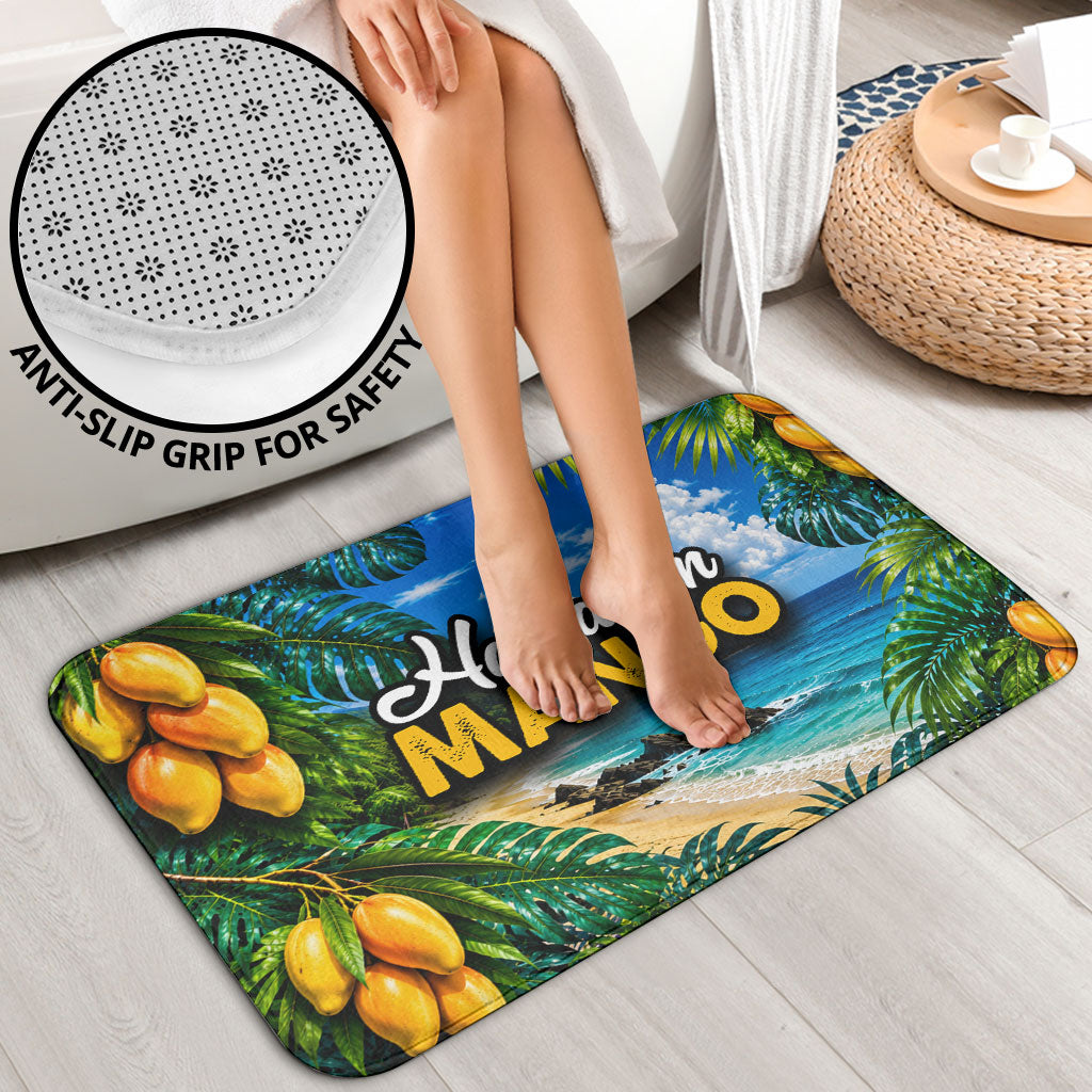 Hawaiian Mango Tropical Beach Bathroom Set Scenic Island Nature Exotic Fruit Graphic TS04 - Polynesian Pride
