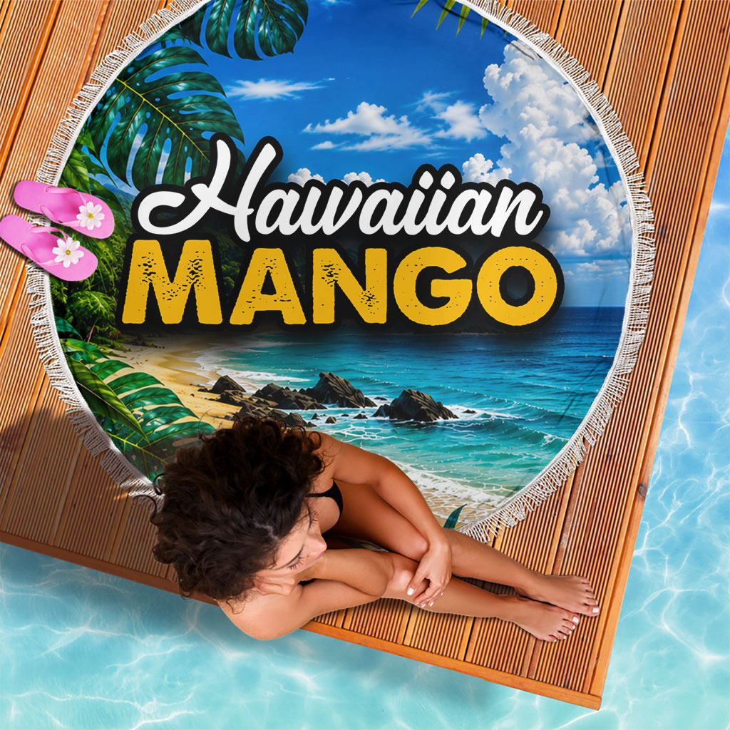 Hawaiian Mango Tropical Beach Beach Blanket Scenic Island Nature Exotic Fruit Graphic TS04 - Polynesian Pride