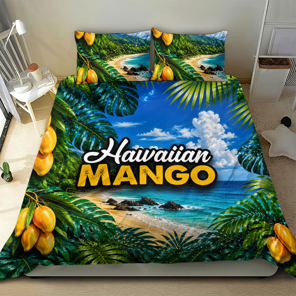 Hawaiian Mango Tropical Beach Bedding Set Scenic Island Nature Exotic Fruit Graphic TS04 - Polynesian Pride