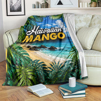 Hawaiian Mango Tropical Beach Blanket Scenic Island Nature Exotic Fruit Graphic TS04 Blue Green - Polynesian Pride