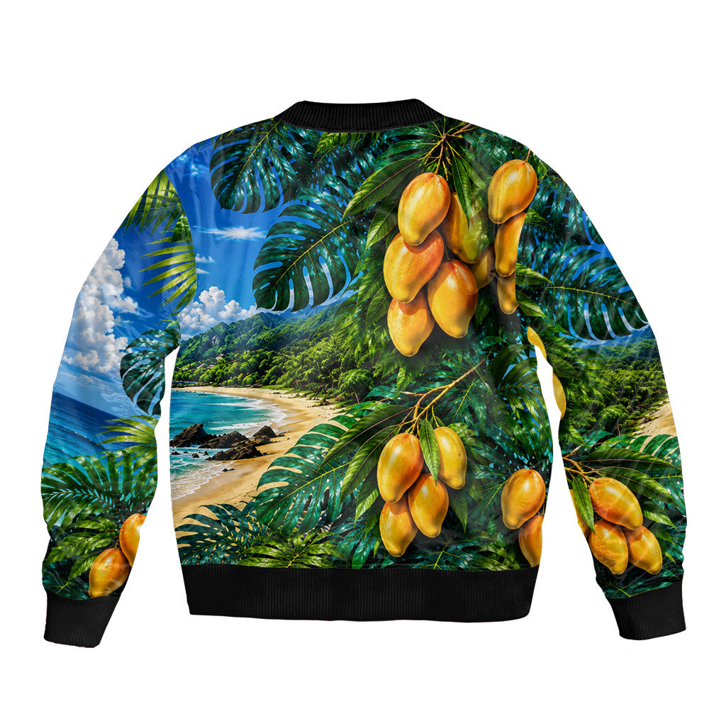 Hawaiian Mango Tropical Beach Bomber Jacket Scenic Island Nature Exotic Fruit Graphic TS04 - Polynesian Pride