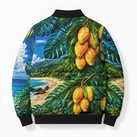 Hawaiian Mango Tropical Beach Bomber Puffer Jacket Scenic Island Nature Exotic Fruit Graphic TS04 - Polynesian Pride