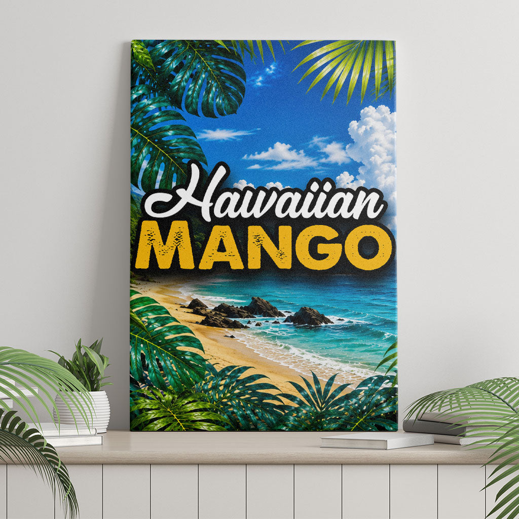 Hawaiian Mango Tropical Beach Canvas Wall Art Scenic Island Nature Exotic Fruit Graphic TS04 - Polynesian Pride