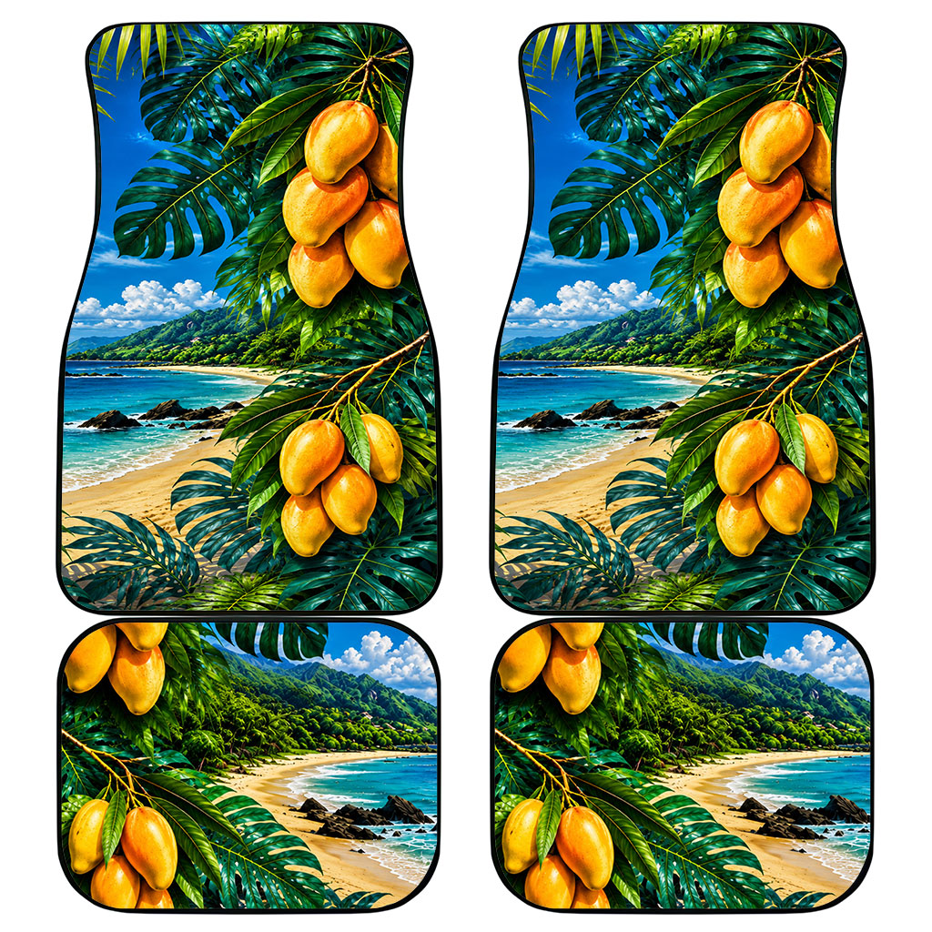 Hawaiian Mango Tropical Beach Car Mats Scenic Island Nature Exotic Fruit Graphic TS04 - Polynesian Pride