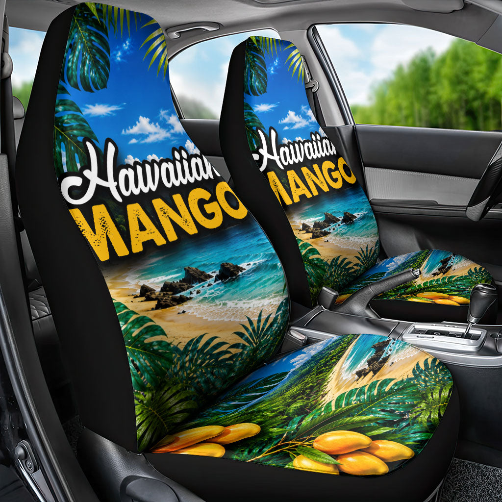 Hawaiian Mango Tropical Beach Car Seat Cover Scenic Island Nature Exotic Fruit Graphic TS04 - Polynesian Pride