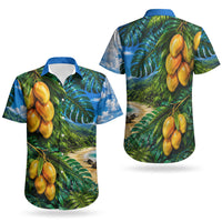 Hawaiian Mango Tropical Beach Couples Matching Summer Maxi Dress and Hawaiian Shirt Scenic Island Nature Exotic Fruit Graphic TS04 - Polynesian Pride