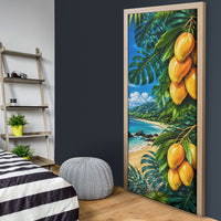 Hawaiian Mango Tropical Beach Door Cover Scenic Island Nature Exotic Fruit Graphic TS04 - Polynesian Pride