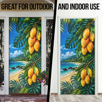 Hawaiian Mango Tropical Beach Door Cover Scenic Island Nature Exotic Fruit Graphic TS04 - Polynesian Pride