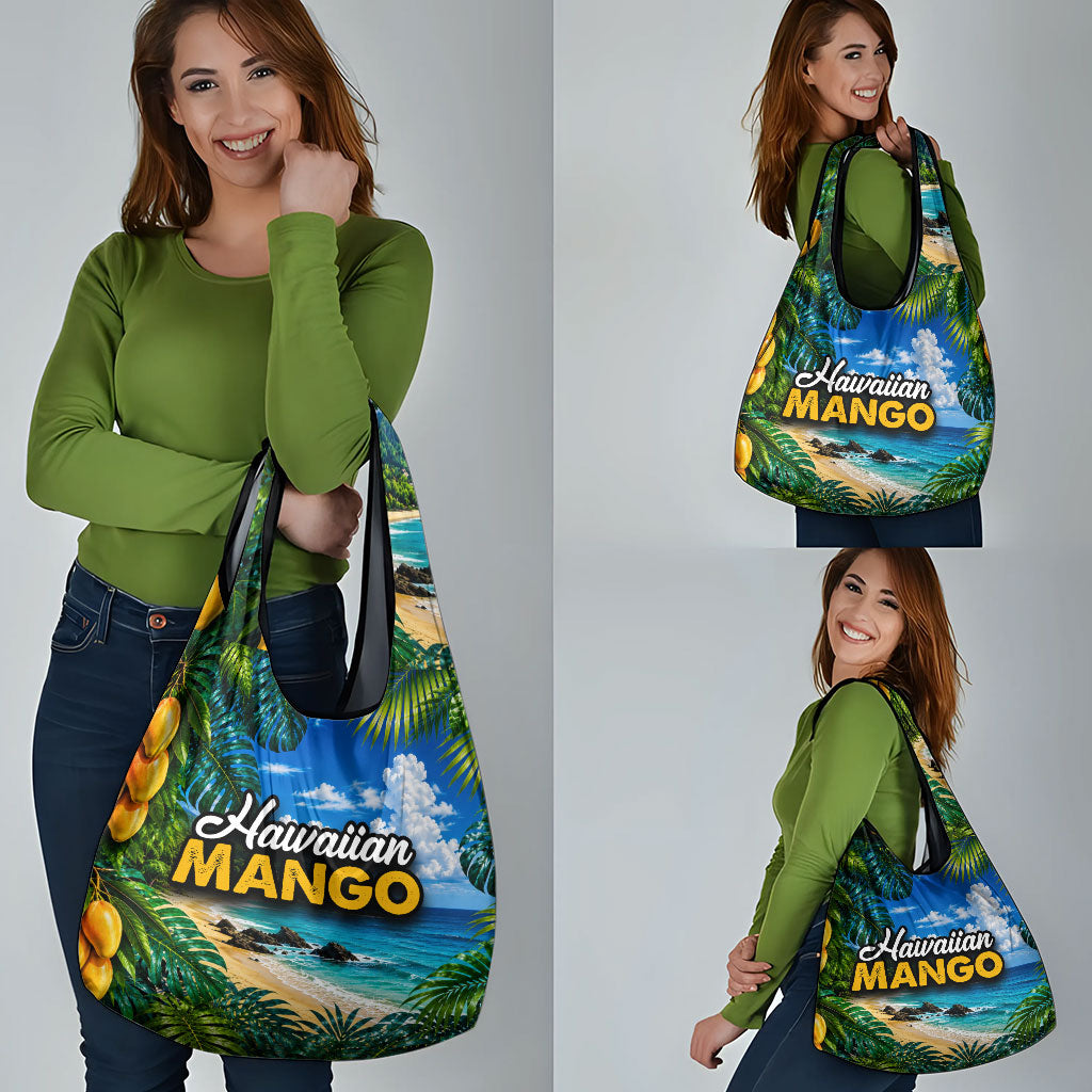 Hawaiian Mango Tropical Beach Grocery Bag Scenic Island Nature Exotic Fruit Graphic TS04 - Polynesian Pride