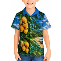 Hawaiian Mango Tropical Beach Hawaiian Shirt Scenic Island Nature Exotic Fruit Graphic TS04 - Polynesian Pride
