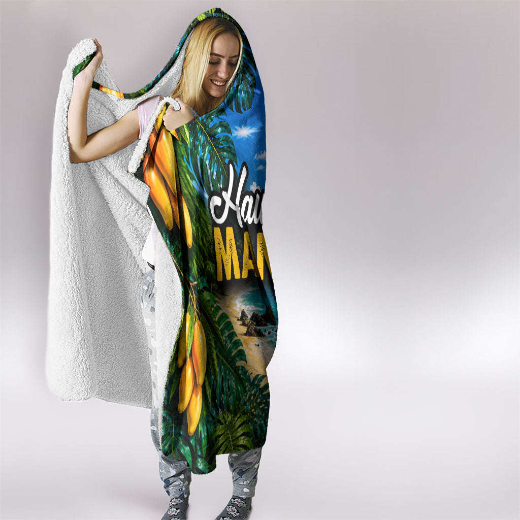 Hawaiian Mango Tropical Beach Hooded Blanket Scenic Island Nature Exotic Fruit Graphic TS04 - Polynesian Pride