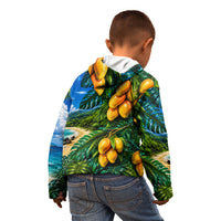 Hawaiian Mango Tropical Beach Kid Hoodie Scenic Island Nature Exotic Fruit Graphic TS04 - Polynesian Pride