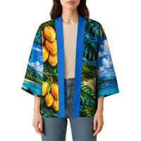 Hawaiian Mango Tropical Beach Kimono Scenic Island Nature Exotic Fruit Graphic TS04 - Polynesian Pride