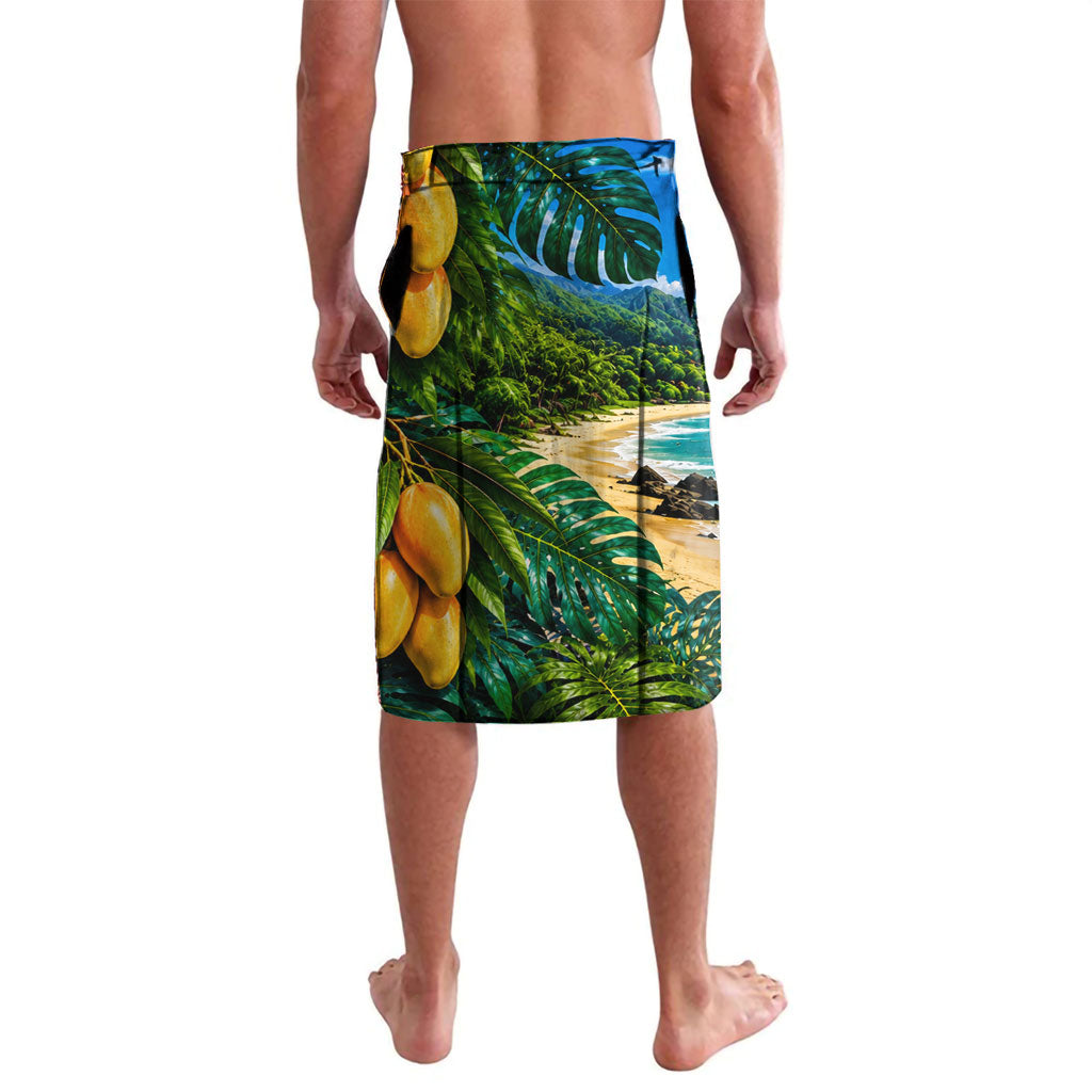 Hawaiian Mango Tropical Beach Lavalava Scenic Island Nature Exotic Fruit Graphic TS04 - Polynesian Pride