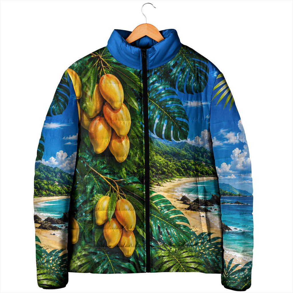 Hawaiian Mango Tropical Beach Padded Jacket Scenic Island Nature Exotic Fruit Graphic TS04 - Polynesian Pride