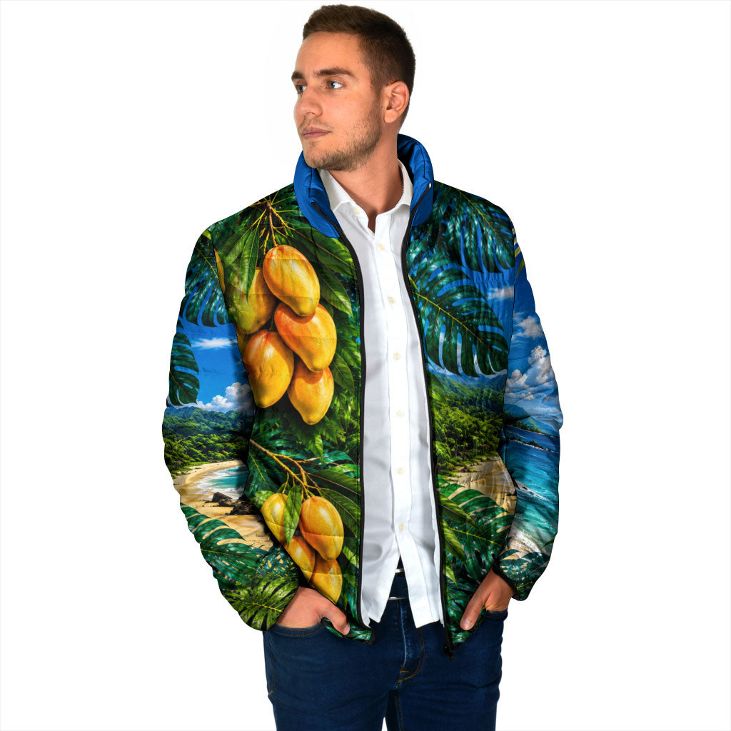 Hawaiian Mango Tropical Beach Padded Jacket Scenic Island Nature Exotic Fruit Graphic TS04 - Polynesian Pride