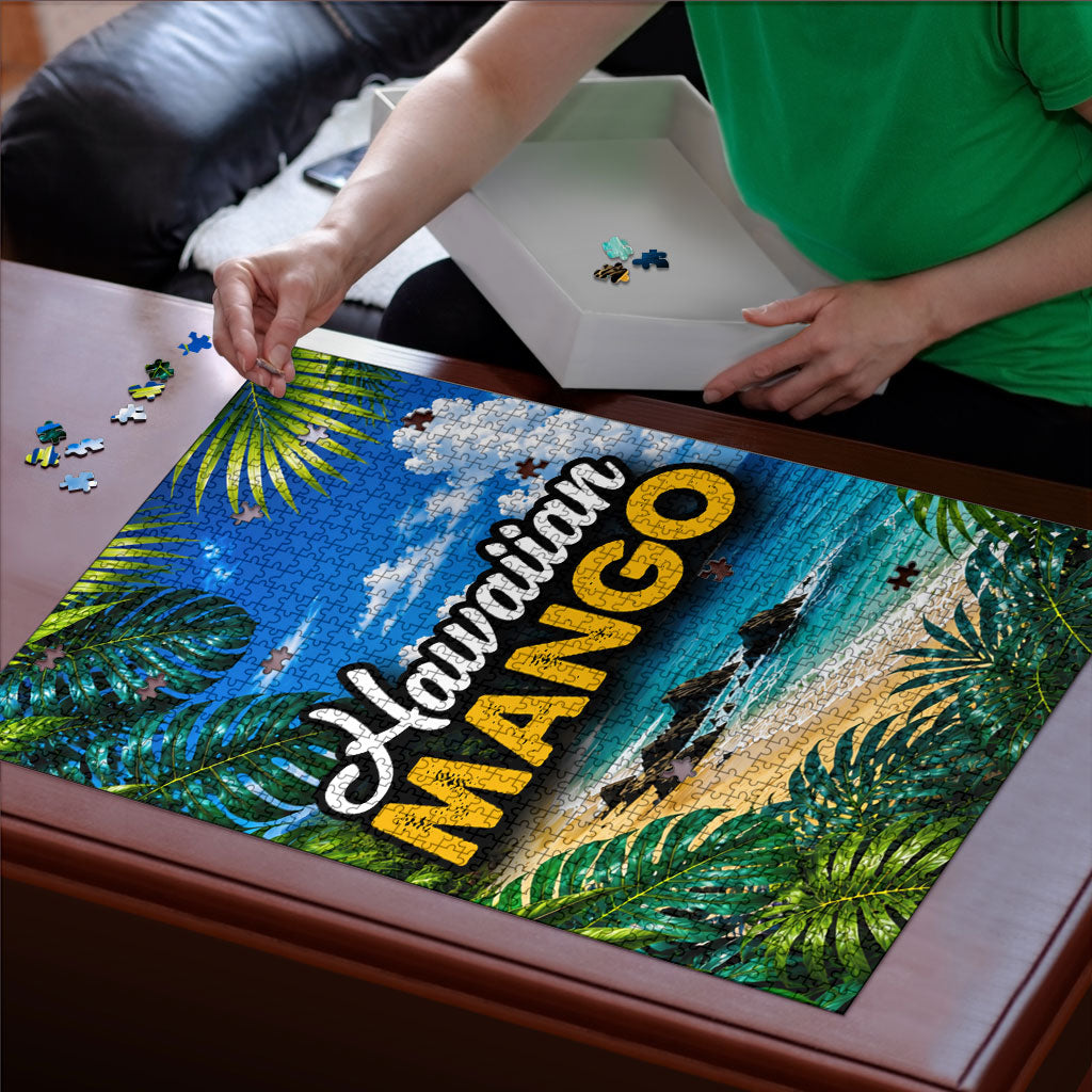 Hawaiian Mango Tropical Beach Puzzle Scenic Island Nature Exotic Fruit Graphic TS04 - Polynesian Pride