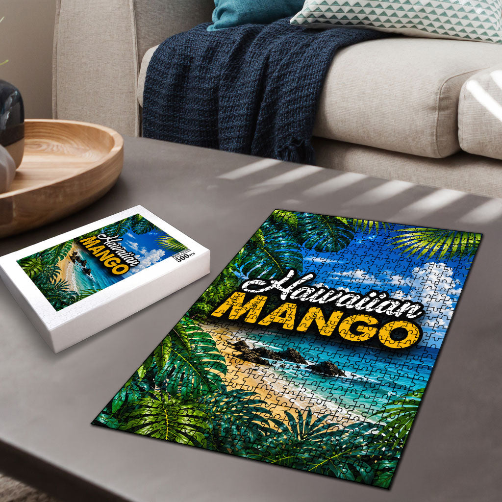 Hawaiian Mango Tropical Beach Puzzle Scenic Island Nature Exotic Fruit Graphic TS04 - Polynesian Pride