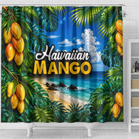 Hawaiian Mango Tropical Beach Shower Curtain Scenic Island Nature Exotic Fruit Graphic TS04 - Polynesian Pride