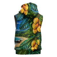 Hawaiian Mango Tropical Beach Sleeveless Hoodie Scenic Island Nature Exotic Fruit Graphic TS04 - Polynesian Pride