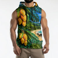 Hawaiian Mango Tropical Beach Sleeveless Hoodie Scenic Island Nature Exotic Fruit Graphic TS04 - Polynesian Pride