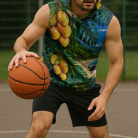 Hawaiian Mango Tropical Beach Sleeveless Hoodie Scenic Island Nature Exotic Fruit Graphic TS04 - Polynesian Pride