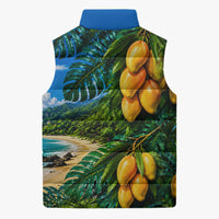 Hawaiian Mango Tropical Beach Sleeveless Puffer Jacket Scenic Island Nature Exotic Fruit Graphic TS04 - Polynesian Pride
