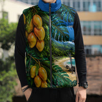 Hawaiian Mango Tropical Beach Sleeveless Puffer Jacket Scenic Island Nature Exotic Fruit Graphic TS04 - Polynesian Pride