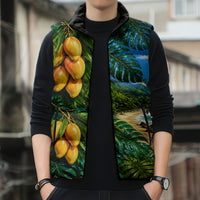 Hawaiian Mango Tropical Beach Sleeveless Puffer Jacket Scenic Island Nature Exotic Fruit Graphic TS04 - Polynesian Pride