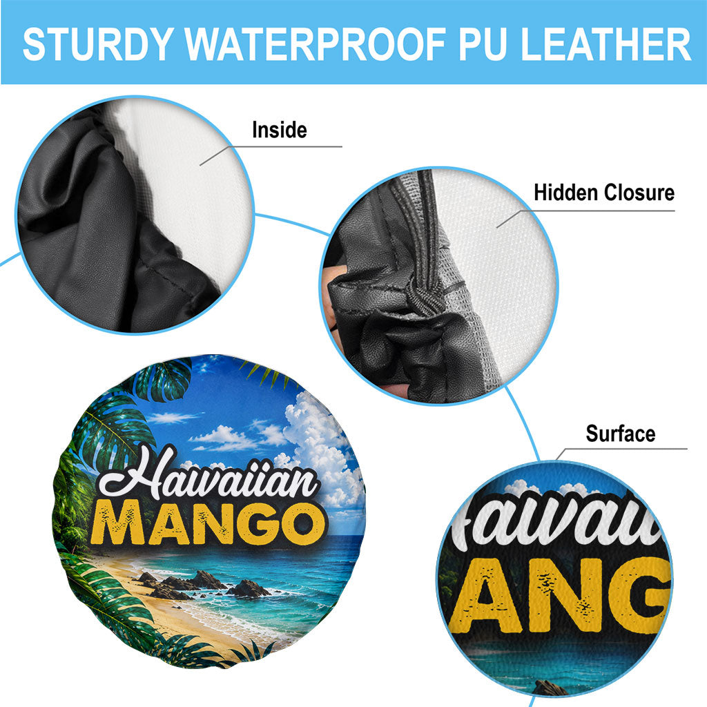 Hawaiian Mango Tropical Beach Spare Tire Cover Scenic Island Nature Exotic Fruit Graphic TS04 - Polynesian Pride