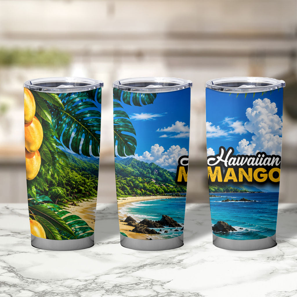 Hawaiian Mango Tropical Beach Tumbler Cup Scenic Island Nature Exotic Fruit Graphic TS04 - Polynesian Pride