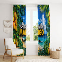 Hawaiian Mango Tropical Beach Window Curtain Scenic Island Nature Exotic Fruit Graphic TS04 - Polynesian Pride