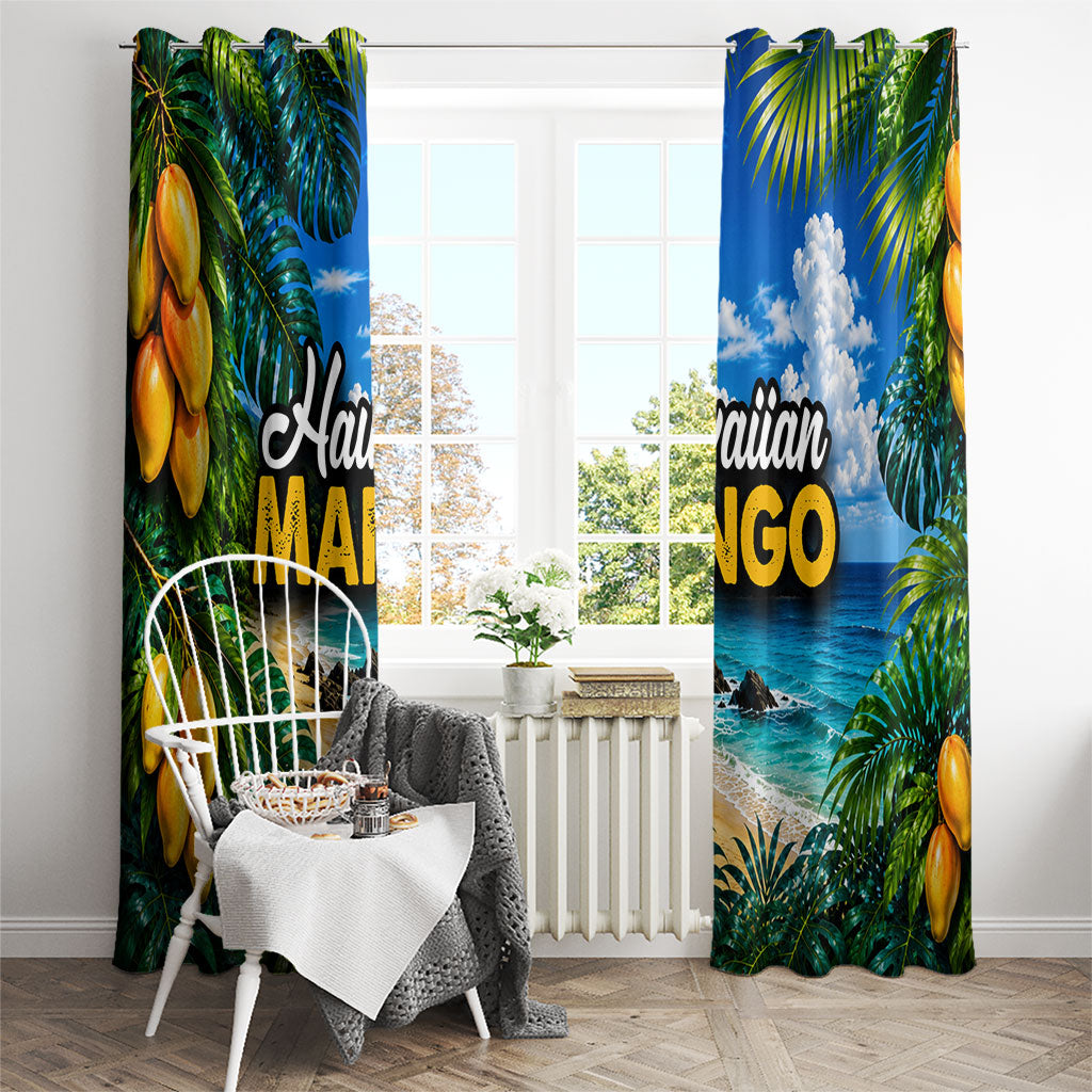 Hawaiian Mango Tropical Beach Window Curtain Scenic Island Nature Exotic Fruit Graphic TS04 - Polynesian Pride