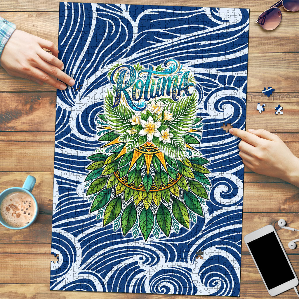 Rotuma Fiji Island Pride Puzzle Ocean Wave Coral Reef Marine Life Tribal Tattoo TS04 Blue Green - Polynesian Pride